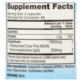 Symbiotics Colostrum Plus 480 mg – Immune Support Supplement, 120 Capsules