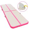 Inflatable Gymnastics Mat with Pump 196.9"x39.4"x3.9" PVC Pink