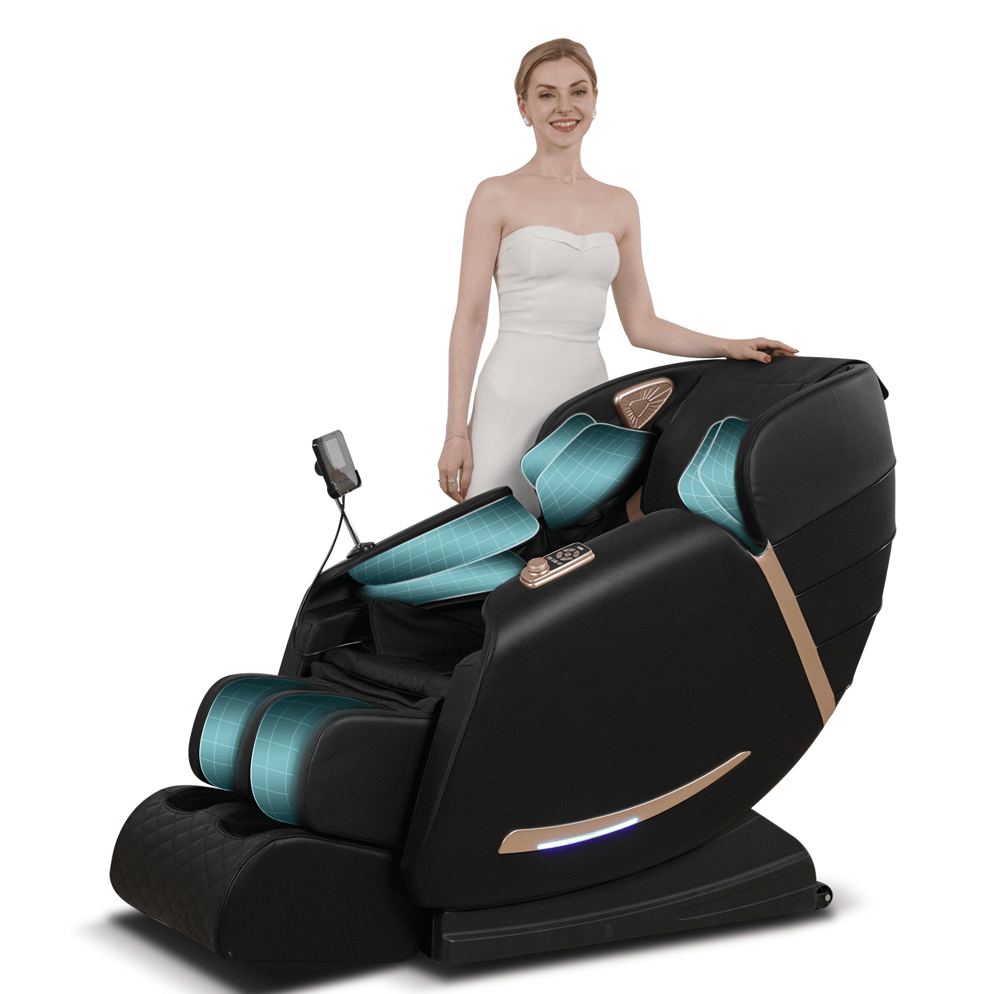 Full Body Massage Chair With Zero Gravity Recliner,with two control panel: Smart large screen & Rotary switch,spot kneading and Heating,Airbag coverag Full Body Massage Chair With Zero Gravity Recliner,with two control panel: Smart large screen & Rotary switch,spot kneading and Heating,Airbag coverag