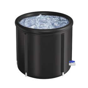 97Gal Large Size Ice BathTub with Cover for Adults Athletes Recovery Cold Water Therapy Outdoor Portable Cold Plunge Tub 660LBS Load Capacity 33.46x29