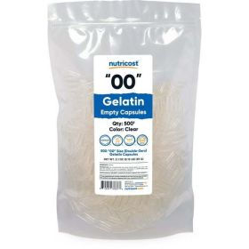 Nutricost Empty Capsules Size 00-500 Clear Empty Gelatin Capsules - Kosher Certified, Non-GMO, Soy Free, Gluten Free
