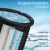 97Gal Large Size Ice BathTub with Cover for Adults Athletes Recovery Cold Water Therapy Outdoor Portable Cold Plunge Tub 660LBS Load Capacity 33.46x29