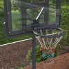 Soozier Portable Basketball Hoop, 7.5-10FT Height Adjustable Swimming Pool Basketball Goal with 43.25" Backboard, Wheels and Fillable Base, for Youth