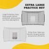Soozier 17' x 5.5' Baseball Net with Strike Zone, Tee, Caddy, and Carry Bag for Pitching and Hitting, Portable Extra Large Softball and Baseball Train