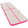 Inflatable Gymnastics Mat with Pump 196.9"x39.4"x3.9" PVC Pink