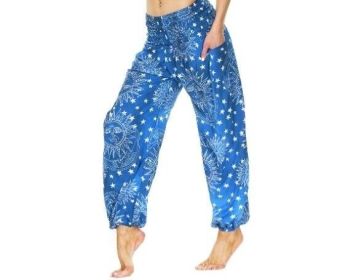 Loosed Yoga Pants Harem Lounge Pants (Color: Blue, size: One Size)