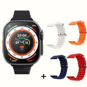 DaTeoy ZD8 Ultra Smart Watch Series 8 49mm Titanium Alloy Body 2.0&quot; Retina Screen BT Call NFC ECG IP68 Waterproof Smartwatch Men (Color: Black add 4 straps)