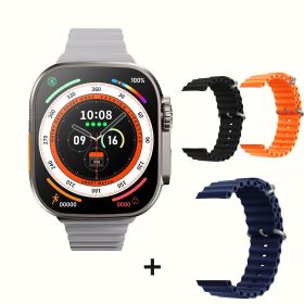 DaTeoy ZD8 Ultra Smart Watch Series 8 49mm Titanium Alloy Body 2.0&quot; Retina Screen BT Call NFC ECG IP68 Waterproof Smartwatch Men (Color: gold add 3 straps)