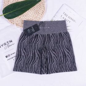 WILD High Waisted Shorts Seamless Outfits Women Workout Short Leggings Zebra Leopard Joga Fitness Clothing Tights Gym Wear Nylon (Color: Black Zebra, size: Xs Waist 24-25)