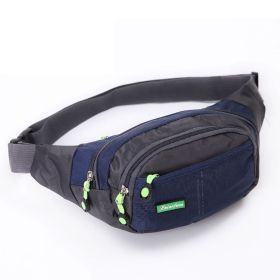 Multifunctional Sports Waist Bag Waterproof Outdoor Running Bag (Color: Navy)