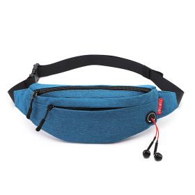 Men's Sports Waist Bag Mobile Phone Waist Bag Outdoor Waterproof Shoulder Messenger Bag (Color: Green)
