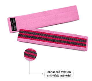 Resistance Band Elastic Hip Circle Fitness Squat Resistance Buttocks Circle Yoga (Size-Quantity: M-Q1pc, Color: pink)