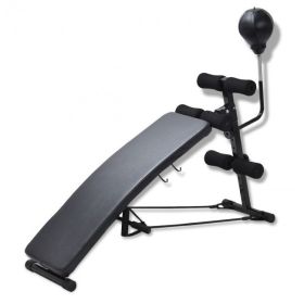 Home Incline Curved Adjustable Workout Fitness Sit Up Bench (Type: Exercise & Fitness, Color: Black)