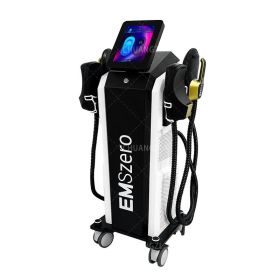 EMSSLIM Neo 6500W Folding Screen Hi-emt Body Sculpt Machine 4 RF Handle Pelvic Pad Optional Ems Muscle Stimulator Emszero (Color: 4 Handles)
