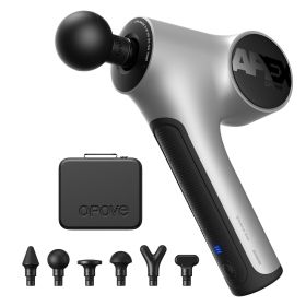 Opove Massage Gun Fascia Percussive Muscle Massager 14.5mm Newest, for Back Pain Relief Workout Recovery in Gym Home Office (Plug Type: Us Plug, Color: Apex Silver)