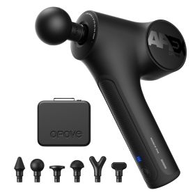 Opove Massage Gun Fascia Percussive Muscle Massager 14.5mm Newest, for Back Pain Relief Workout Recovery in Gym Home Office (Plug Type: Uk, Color: Apex Black)